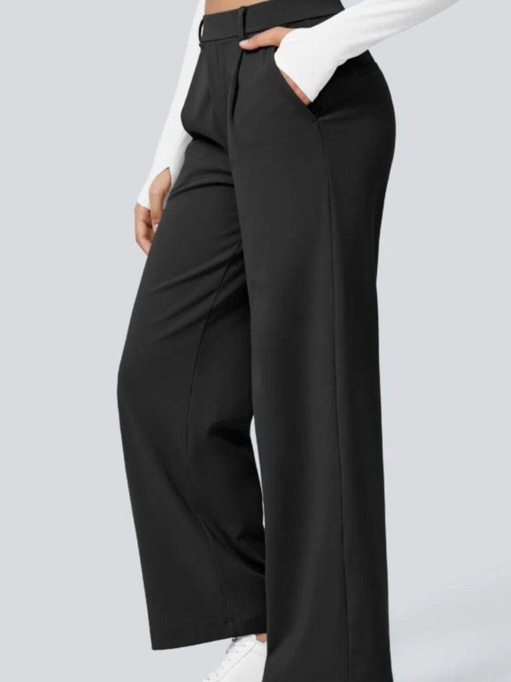 Halara Work Pants - High Waist, Straight Leg - Picture 4 of 7